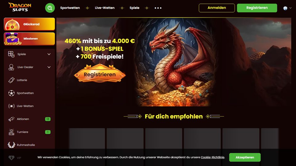 Schermata reale di DragonSlot Casino
