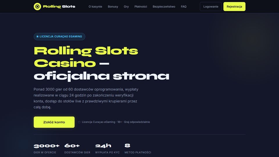 Schermata reale di RollingSlot Casino